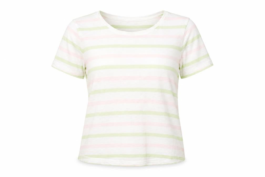 Front view of Laura Ashley Women's Multicoloured Striped Tee, size 12