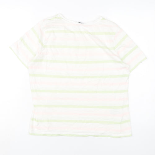 Laura Ashley Women's Multicoloured Striped Tee, Size 12