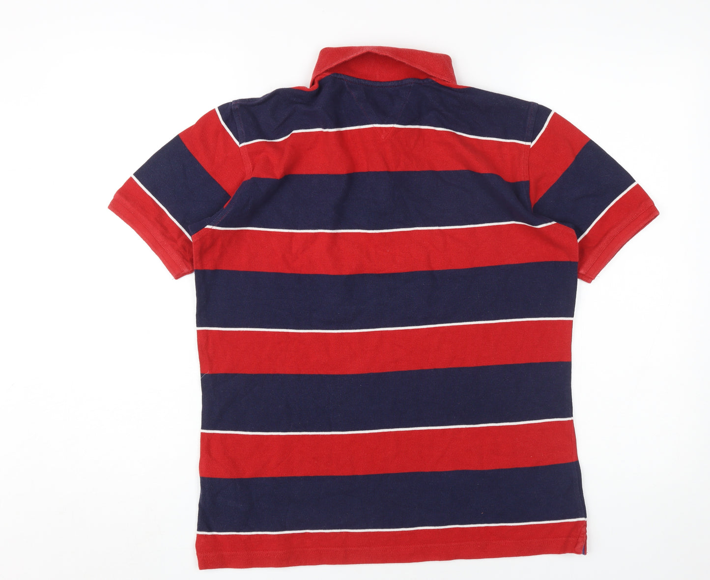 Tommy Hilfiger Boys Red Blue Striped Polo Shirt XL
