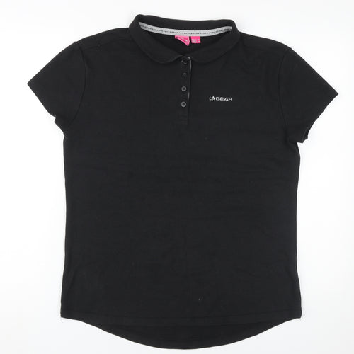 LA Gear Women's Black Polo Shirt, Size 18, Casual
