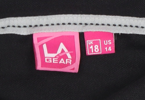 LA Gear Women's Black Polo Shirt, Size 18, Casual