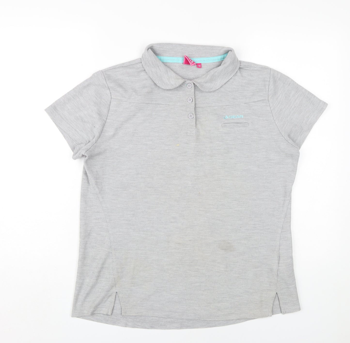 LA Gear Grey Polo Shirt, Women's Size 18 Casual