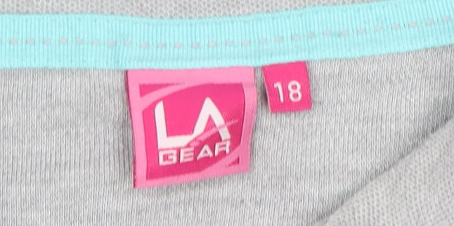 LA Gear Grey Polo Shirt, Women's Size 18 Casual