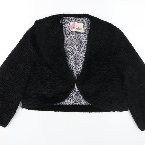 SooLee Women's Black Cropped Jacket, Size M, Elegant