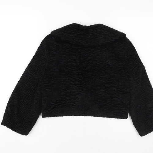 SooLee Women's Black Cropped Jacket, Size M, Elegant