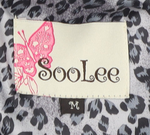 SooLee Women's Black Cropped Jacket, Size M, Elegant