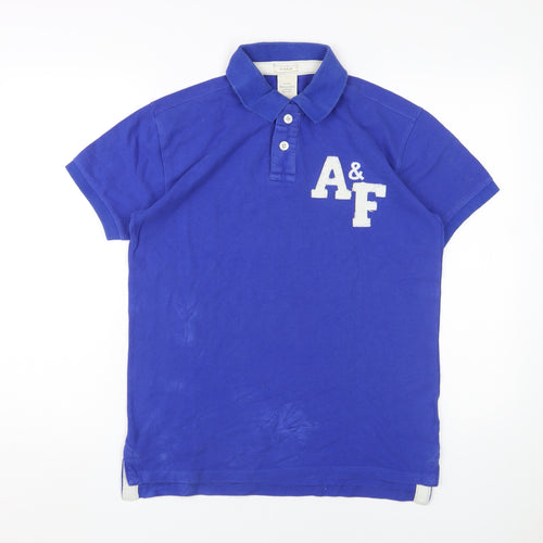 Abercrombie & Fitch Men's Blue Polo Shirt L