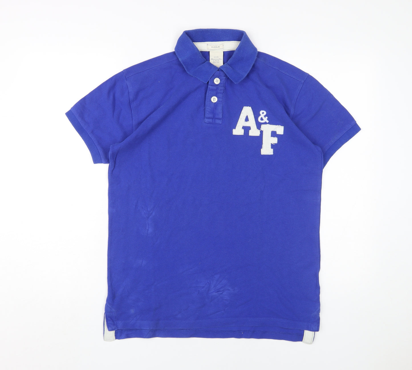 Abercrombie & Fitch Men's Blue Polo Shirt L