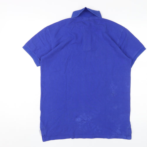 Abercrombie & Fitch Men's Blue Polo Shirt L