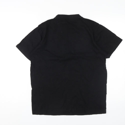 Sistertalk Men's Black Art Graphic T-Shirt L