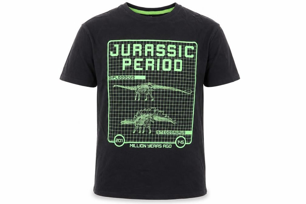 Marks and Spencer Boys Black Dinosaur Graphic T-Shirt 12-13Y