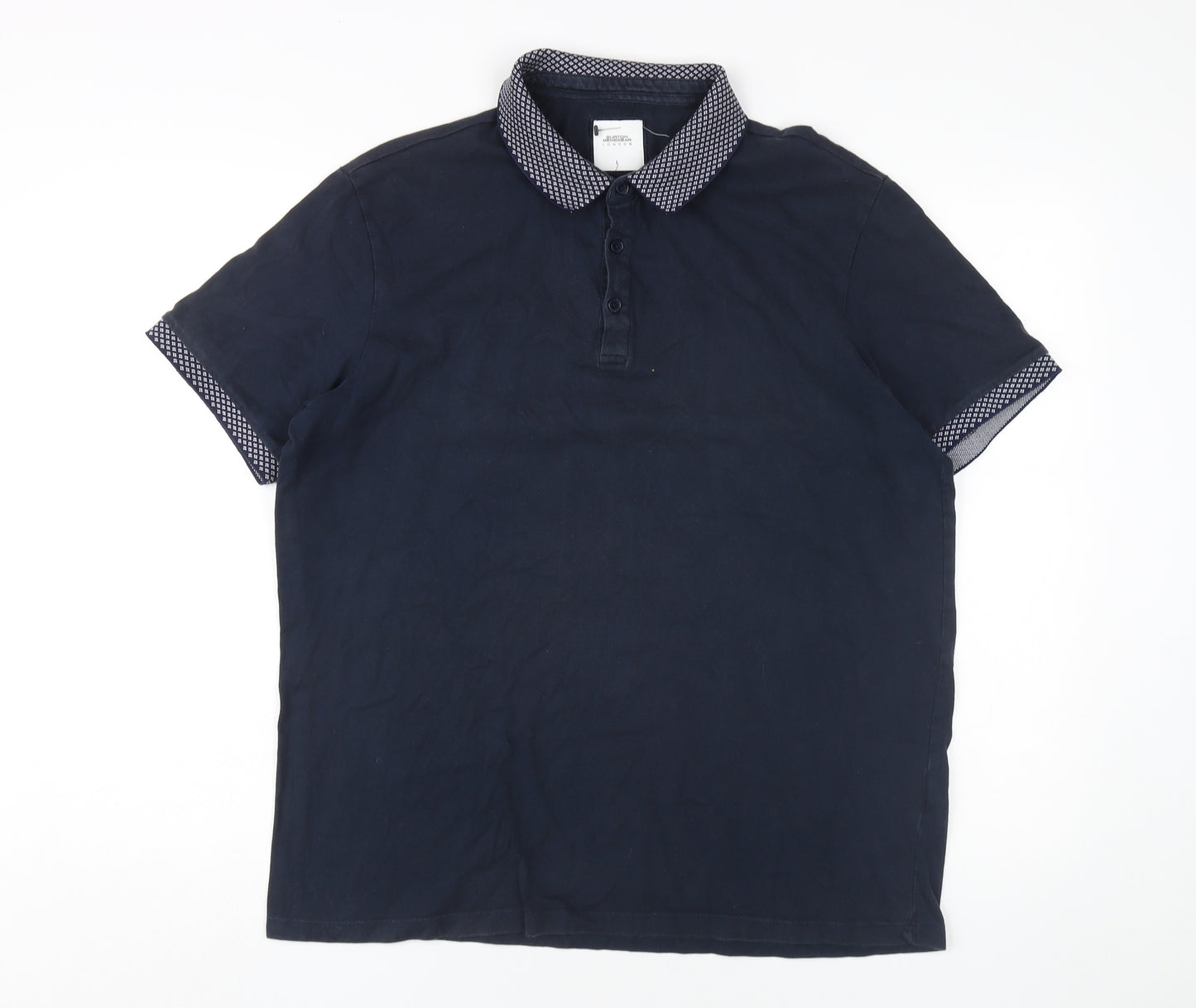 Burton Menswear Men's Blue Polo Shirt Size L