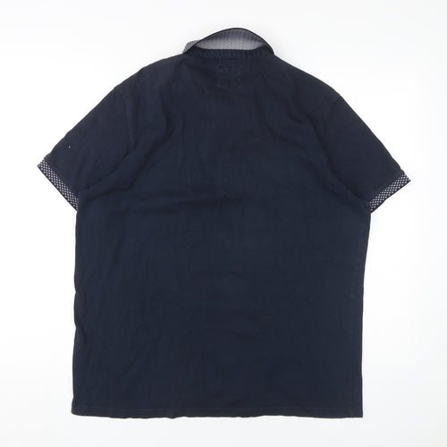 Burton Menswear Men's Blue Polo Shirt Size L