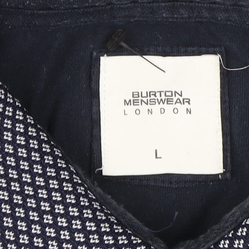Burton Menswear Men's Blue Polo Shirt Size L