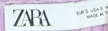 Zara Women's Purple V-Neck Tank Top, Size S, Casual