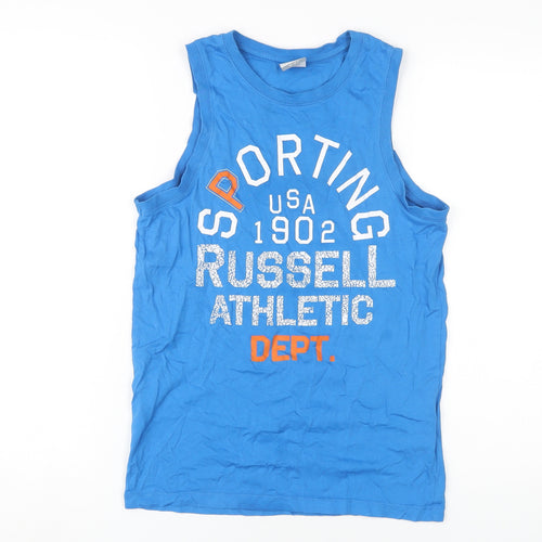 Russell Athletic Boys Blue Tank Top, 14-15 Years, Sporty