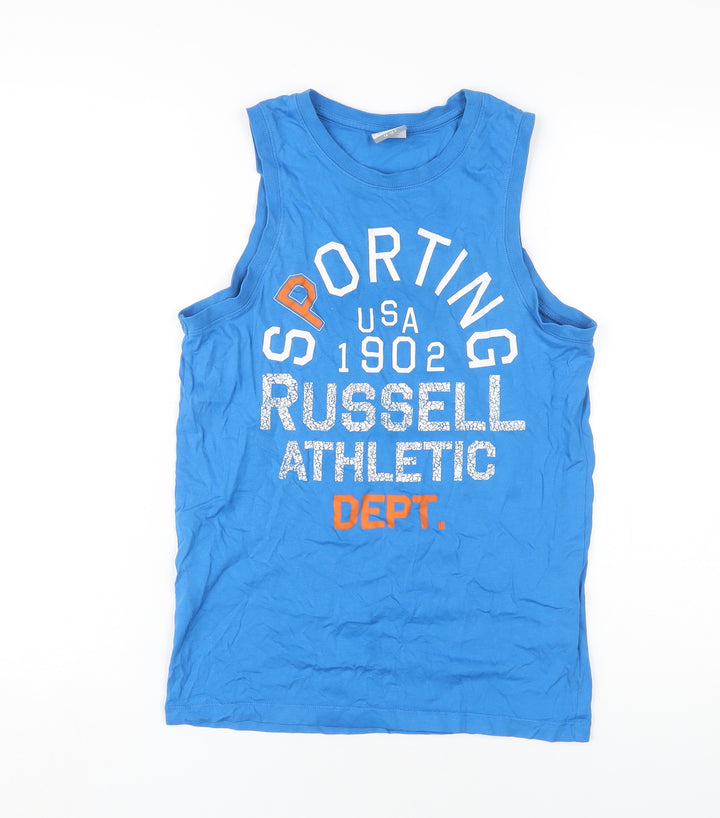 Russell Athletic Boys Blue Tank Top, 14-15 Years, Sporty