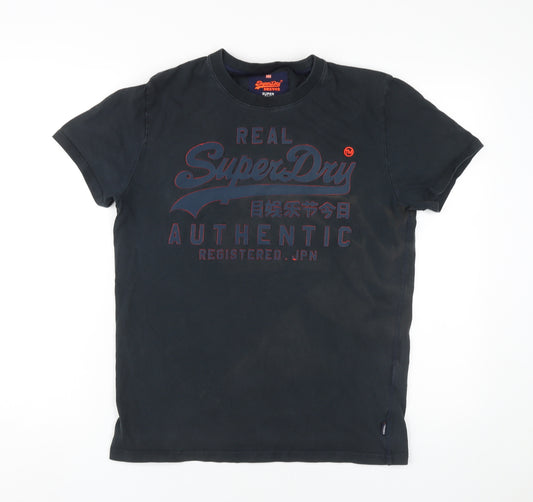 Superdry Men's Black Graphic Logo T-Shirt, Size L