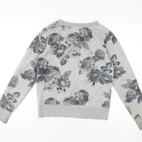 GAP Women’s Grey Floral Logo Sweatshirt - S