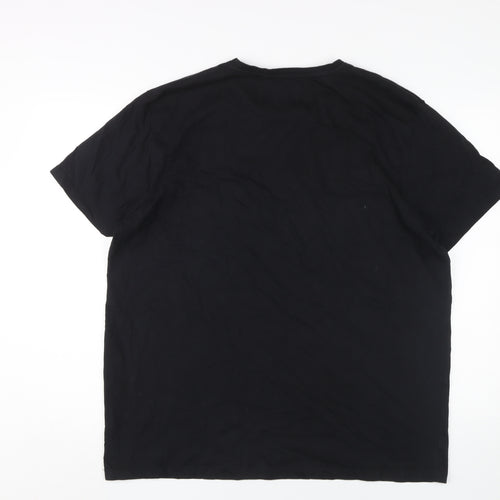 Burton Menswear Black XL Rose Men's T-Shirt