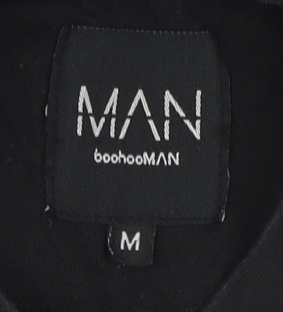 boohooMAN Men's Black Graphic T-Shirt Medium