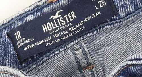 Hollister Women's Blue Mom Jeans Relaxed Fit 1R