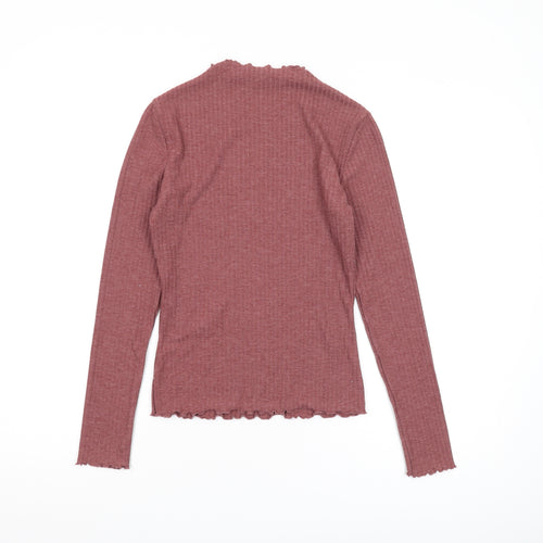 Only Women's Red High Neck Blouse XS