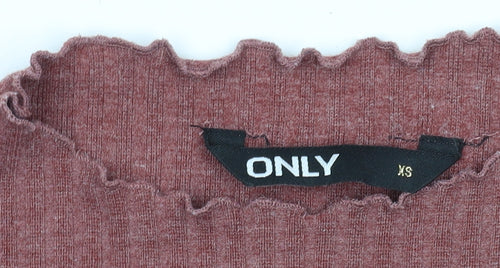 Only Women's Red High Neck Blouse XS