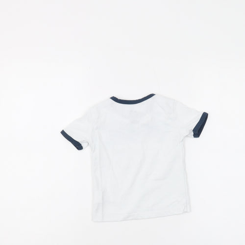 DKNY Boys White Ringer T-Shirt, Age 2, Comfortable Casual Wear