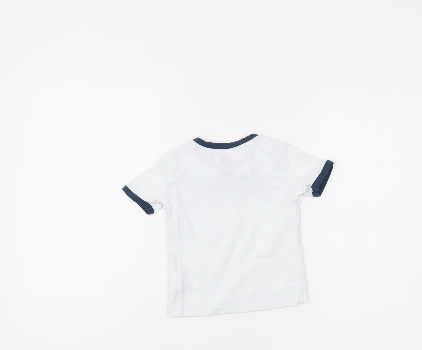 DKNY Boys White Ringer T-Shirt, Age 2, Comfortable Casual Wear
