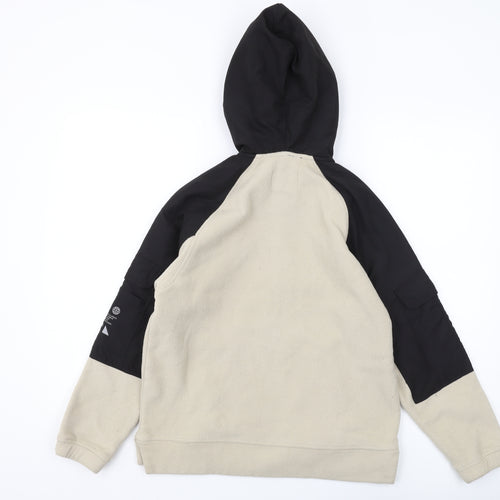 Zara Boys Beige & Black Pullover Hoodie, Size 11-12 Years