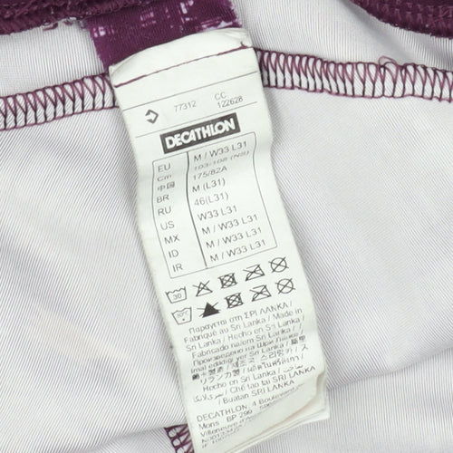 Decathlon Women’s Purple Leggings M Elastic Waist