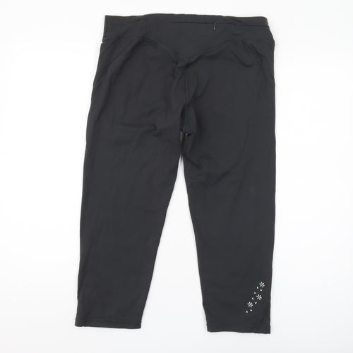 USA Pro Women's Black Cropped Leggings Size 14
