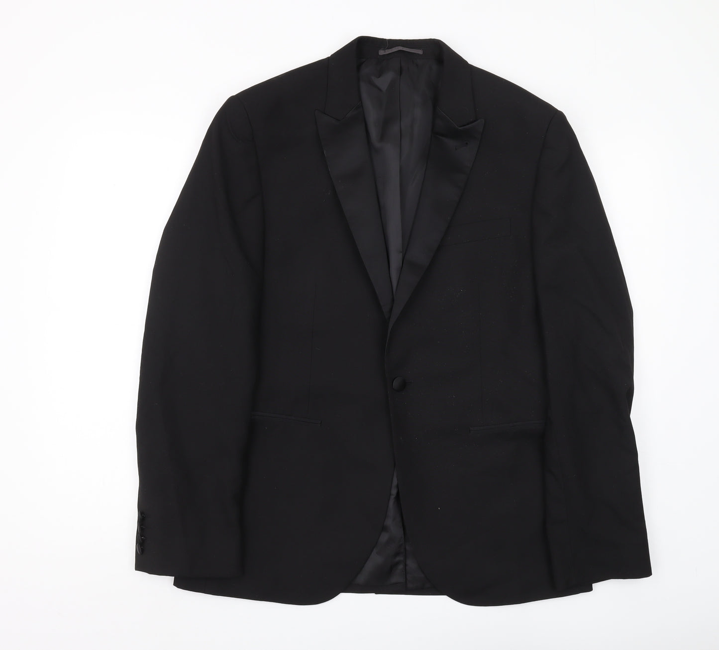 Next Men's Black Slim Fit Tuxedo Blazer, Size 40R