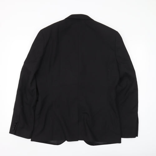 Next Men's Black Slim Fit Tuxedo Blazer, Size 40R