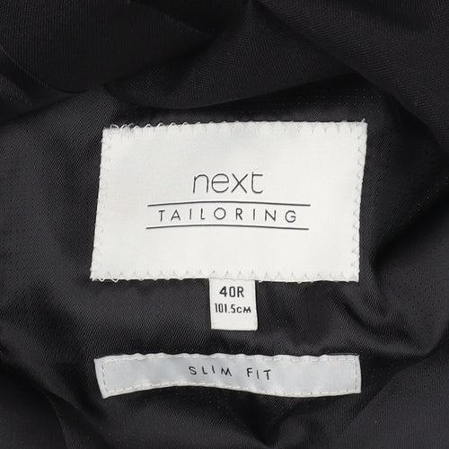 Next Men's Black Slim Fit Tuxedo Blazer, Size 40R