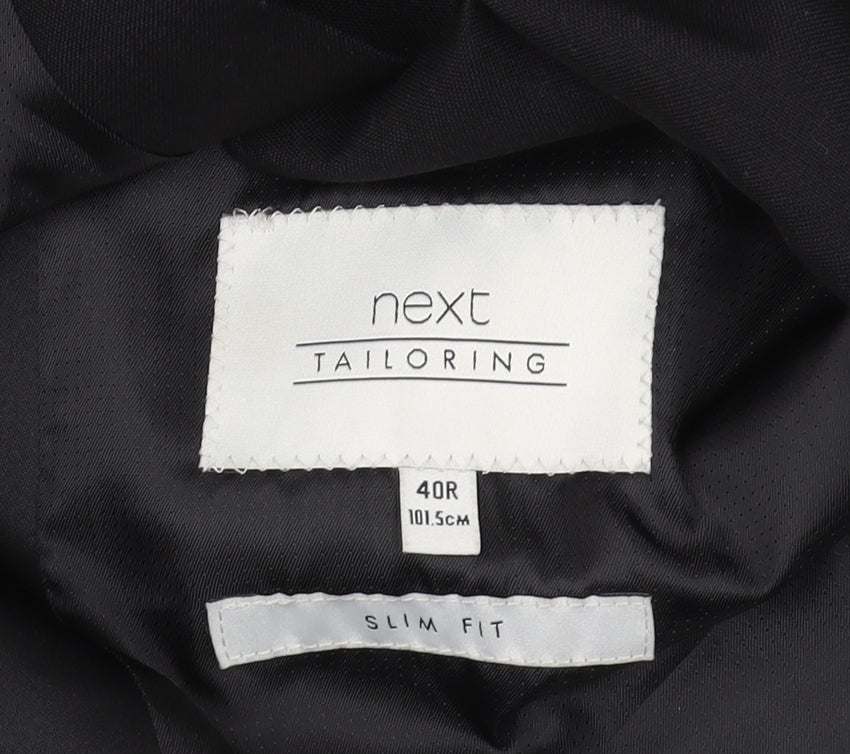 Next Men's Black Slim Fit Tuxedo Blazer, Size 40R