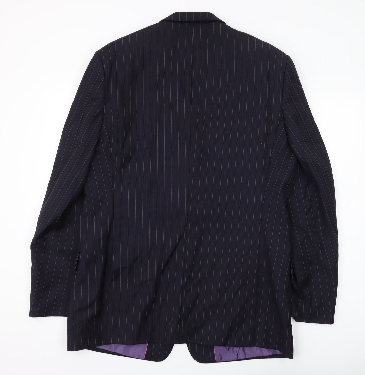 Linea Men's Black Pinstripe Suit Jacket 44L
