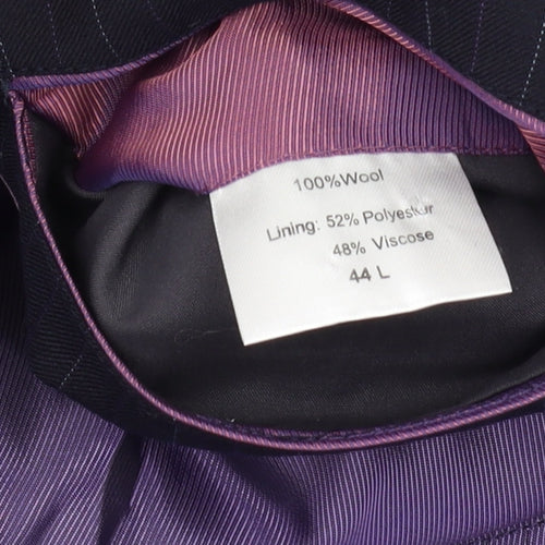 Linea Men's Black Pinstripe Suit Jacket 44L