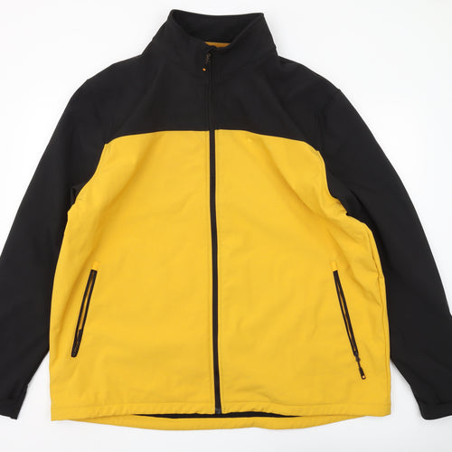 Mountain Warehouse Men's Black Yellow 3XL Soft Shell Jacket