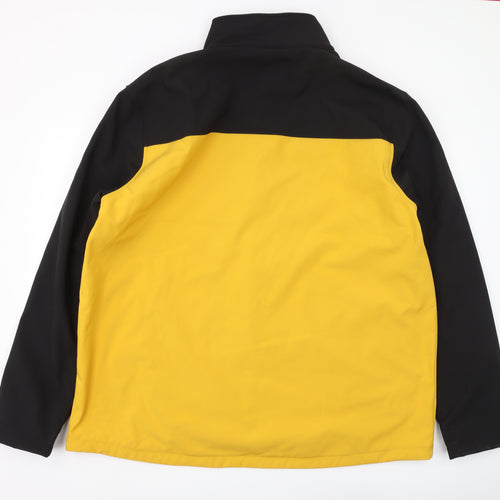 Mountain Warehouse Men's Black Yellow 3XL Soft Shell Jacket
