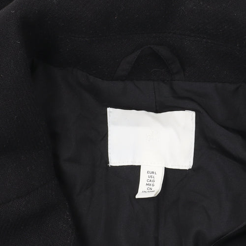 H&M Women's Black Pea Coat, Size 18, Classic Style