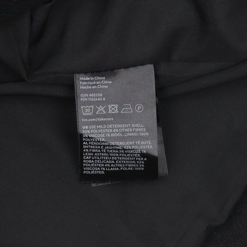 H&M Women's Black Pea Coat, Size 18, Classic Style