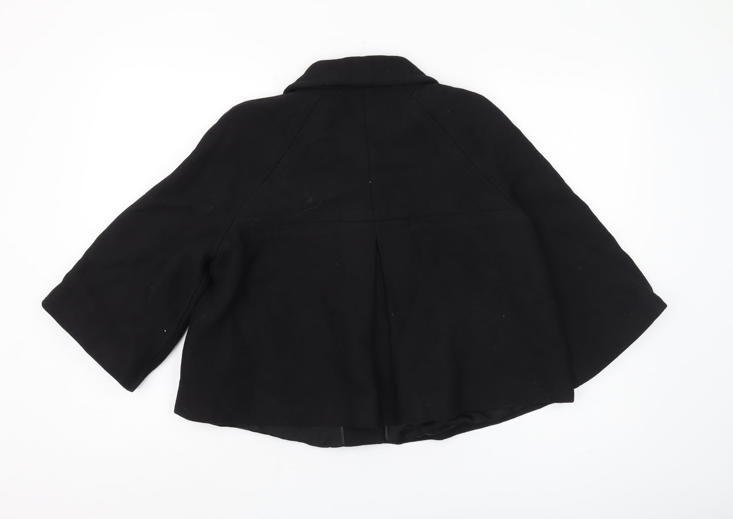 Oasis Women's Black Pea Coat Jacket, Size 14, Classic Style