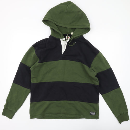 Levi's Men XS Green Black Pullover Striped Hoodie