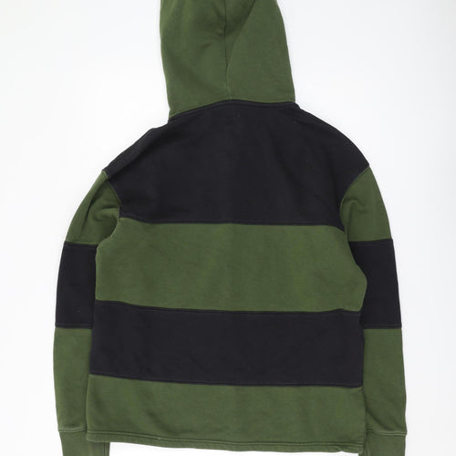Levi's Men XS Green Black Pullover Striped Hoodie
