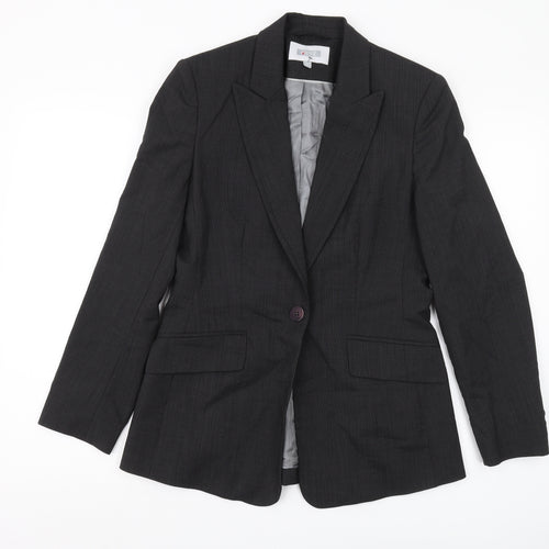 Next Women's Black Pinstripe Suit Jacket Size 10