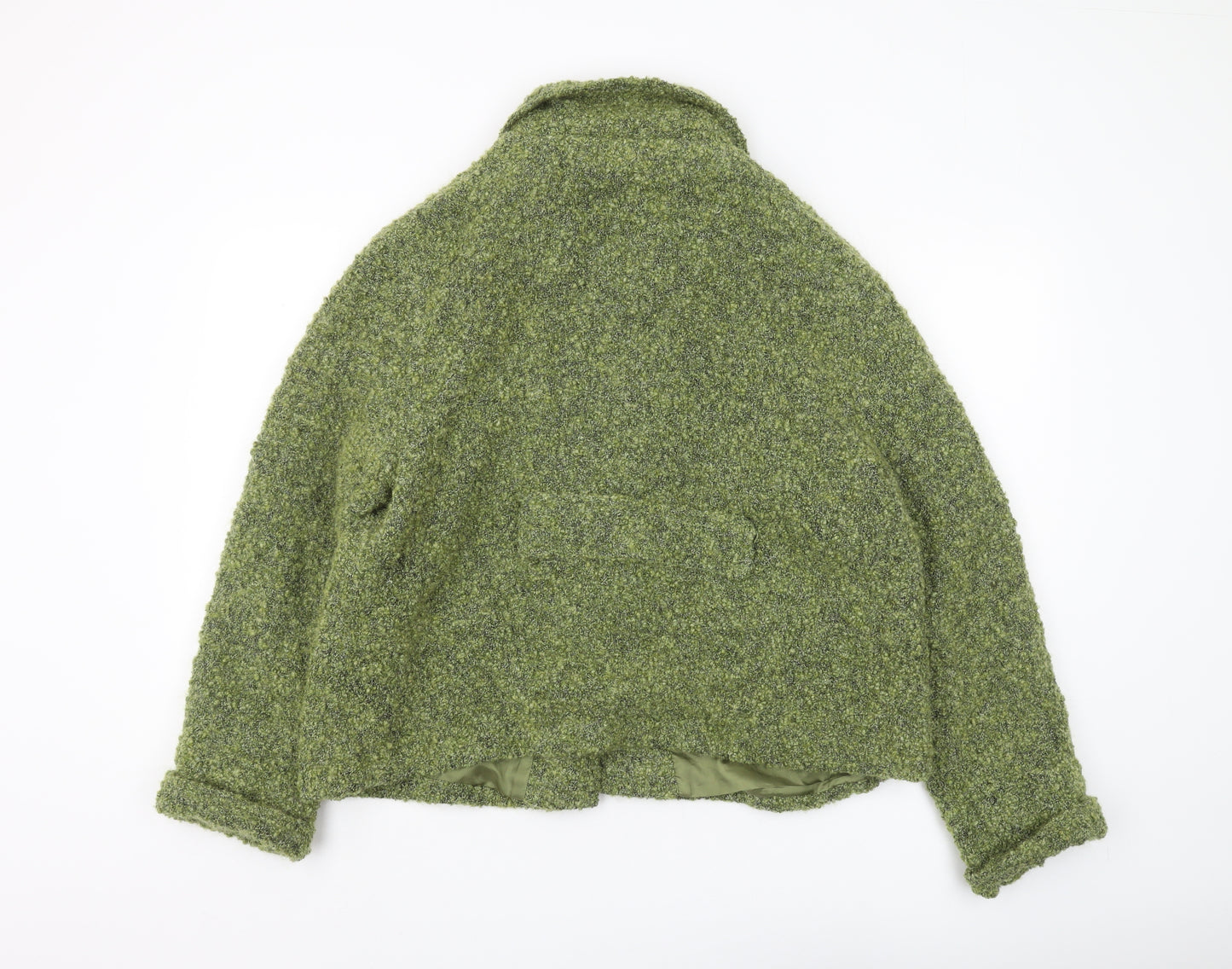 Avoca Women's Green Short Wool Jacket, Size 16