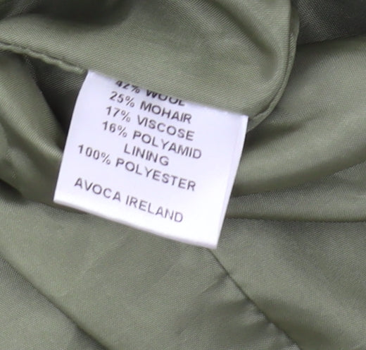 Avoca Women's Green Short Wool Jacket, Size 16