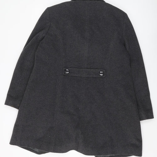 Eastex Women's Grey Wool Blend Mid-Length Overcoat